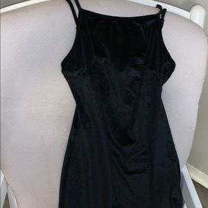 Velvet black mini dress
